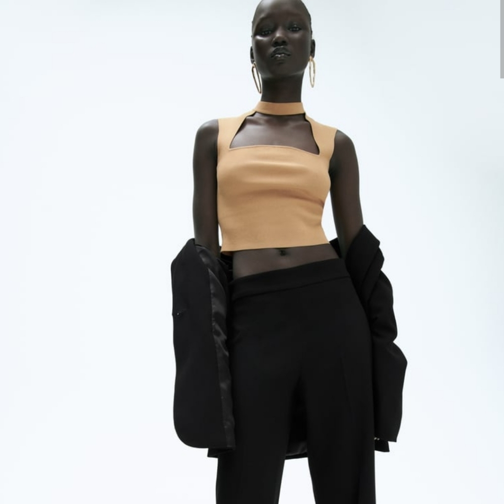 KNIT CHOKER TOP Zara M